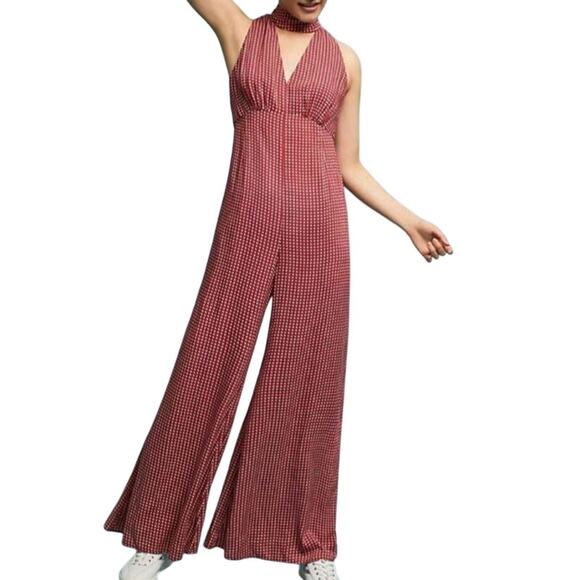Maeve Anthropologie Farida Mock Neck Wide Leg Jumpsuit - Picture 1 of 8